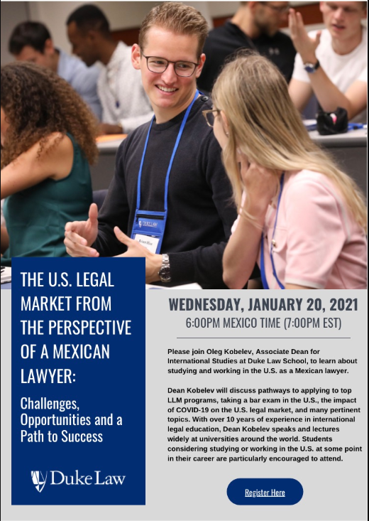 Póster The U.S. Legal market, the perspective of a mexican lawyer. Challenges, opportunities & a path to success
