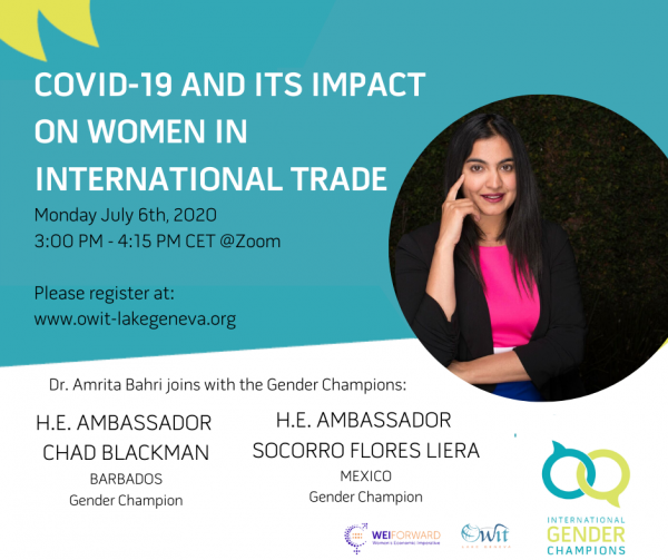 Póster de COVID-19 and its impact on women in International Trade